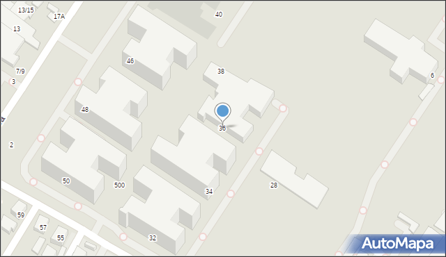 Warszawa, Krakowiaków, 36, mapa Warszawy