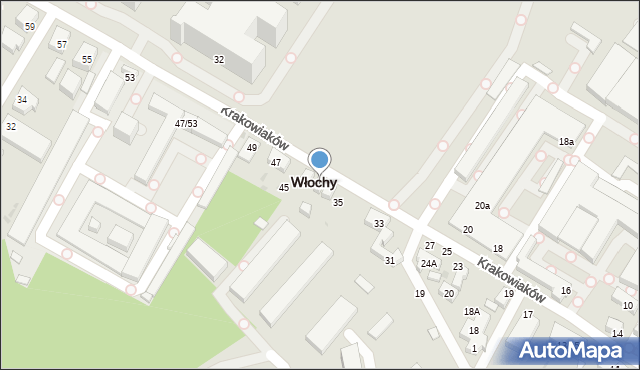 Warszawa, Krakowiaków, 41, mapa Warszawy