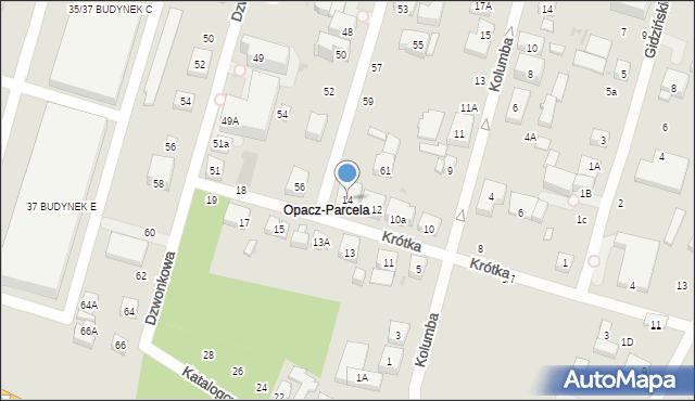 Warszawa, Krótka, 14, mapa Warszawy