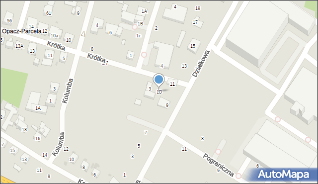 Warszawa, Krótka, 1D, mapa Warszawy