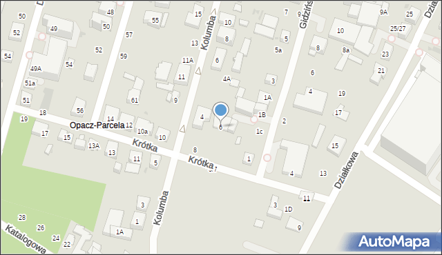 Warszawa, Krótka, 6, mapa Warszawy