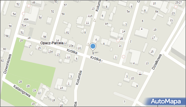 Warszawa, Krótka, 8, mapa Warszawy