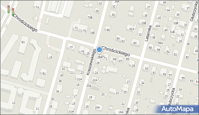 Warszawa, Kraszewskiego Józefa Ignacego, 26A, mapa Warszawy