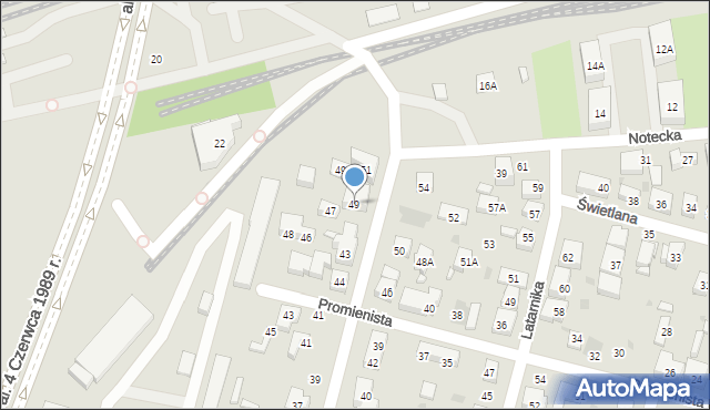 Warszawa, Kraszewskiego Józefa Ignacego, 49, mapa Warszawy