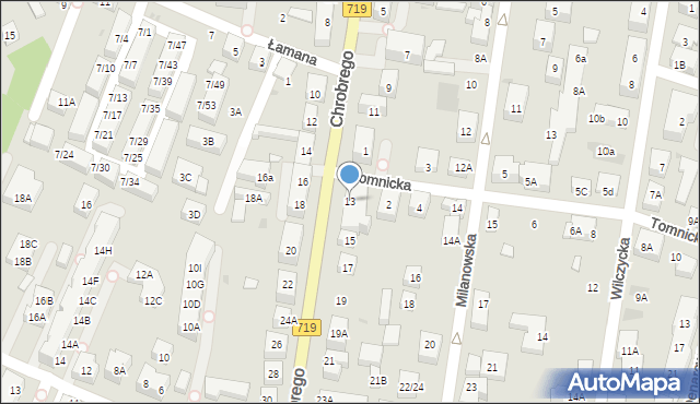 Warszawa, Króla Bolesława Chrobrego, 13, mapa Warszawy