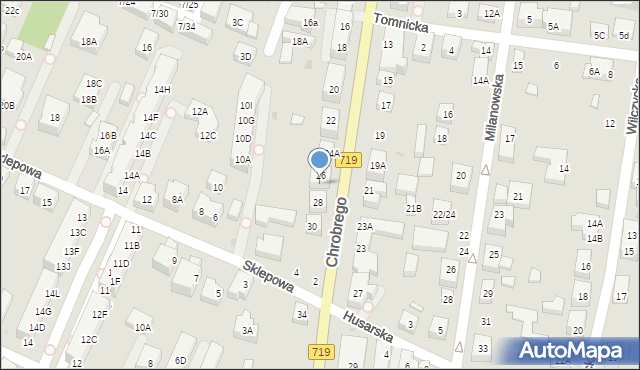 Warszawa, Króla Bolesława Chrobrego, 26A, mapa Warszawy