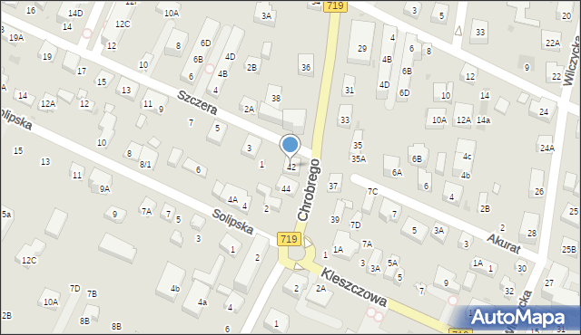 Warszawa, Króla Bolesława Chrobrego, 42, mapa Warszawy