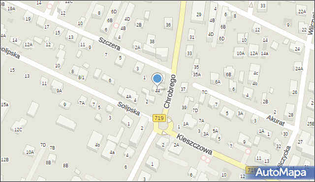Warszawa, Króla Bolesława Chrobrego, 44, mapa Warszawy