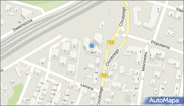 Warszawa, Króla Bolesława Chrobrego, 4A, mapa Warszawy