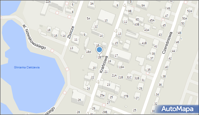 Warszawa, Krańcowa, 18, mapa Warszawy