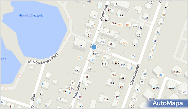 Warszawa, Krańcowa, 29, mapa Warszawy