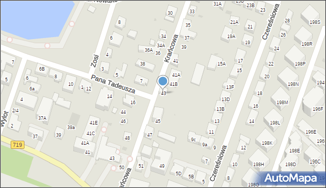 Warszawa, Krańcowa, 43, mapa Warszawy