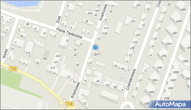 Warszawa, Krańcowa, 45, mapa Warszawy