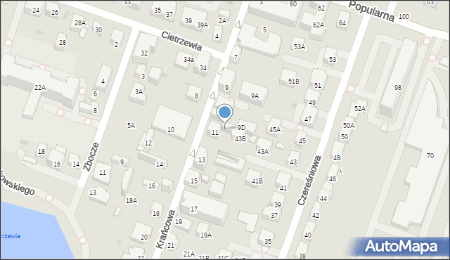 Warszawa, Krańcowa, 11A, mapa Warszawy