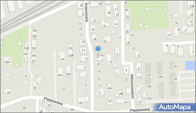 Warszawa, Krawczyka Mariana, 12, mapa Warszawy