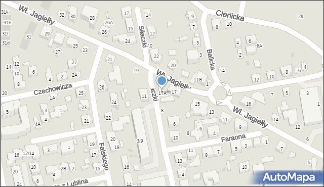 Warszawa, Króla Władysława Jagiełły, 17A, mapa Warszawy