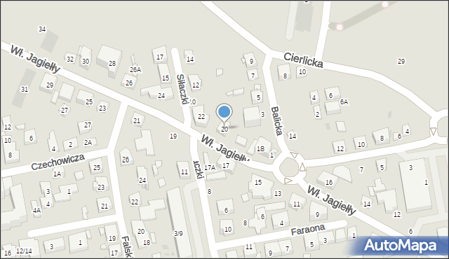 Warszawa, Króla Władysława Jagiełły, 20, mapa Warszawy