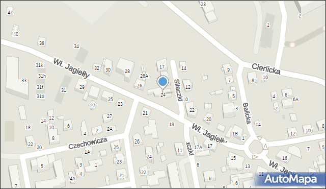 Warszawa, Króla Władysława Jagiełły, 24, mapa Warszawy