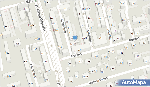 Warszawa, Króżańska, 2e, mapa Warszawy