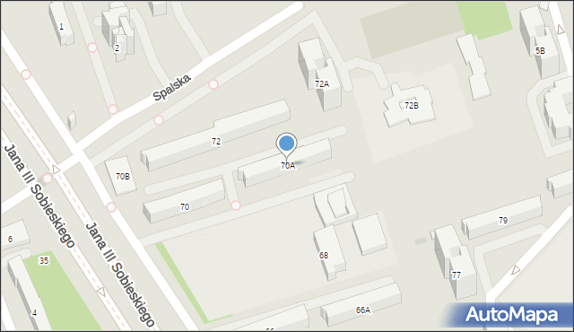 Warszawa, Króla Jana III Sobieskiego, 70A, mapa Warszawy