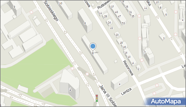 Warszawa, Króla Jana III Sobieskiego, 6, mapa Warszawy