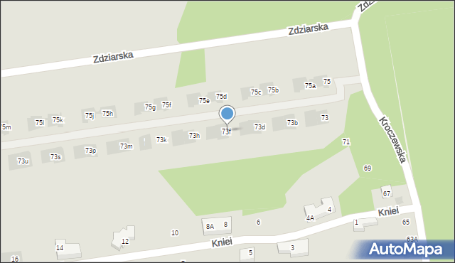 Warszawa, Kroczewska, 73f, mapa Warszawy