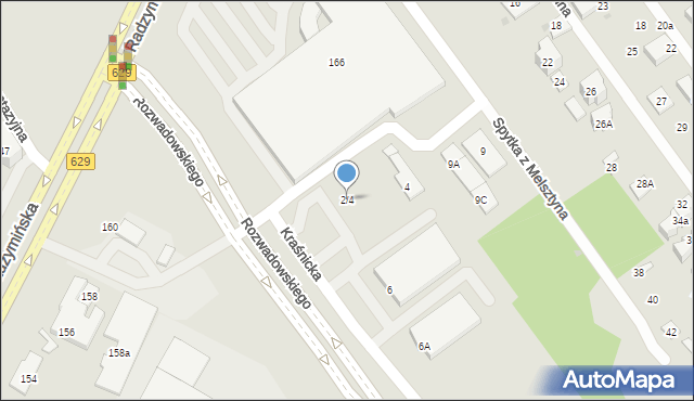 Warszawa, Kraśnicka, 2/4, mapa Warszawy