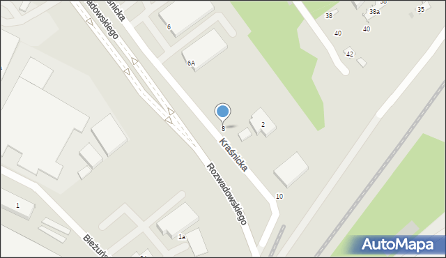 Warszawa, Kraśnicka, 8, mapa Warszawy