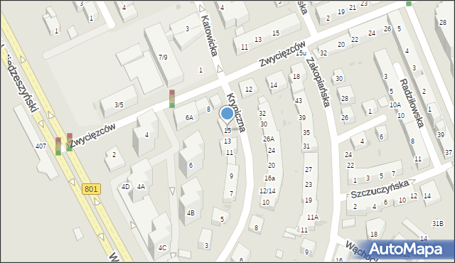 Warszawa, Kryniczna, 15, mapa Warszawy