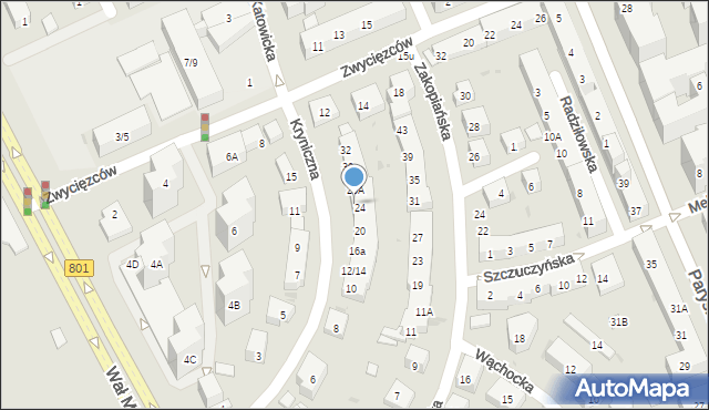 Warszawa, Kryniczna, 24A, mapa Warszawy