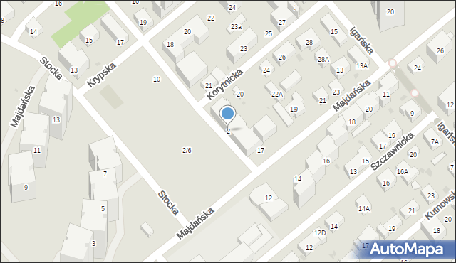 Warszawa, Kruszewskiego Ignacego, 2, mapa Warszawy