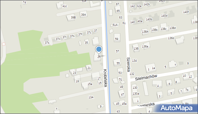 Warszawa, Krobińska, 25, mapa Warszawy