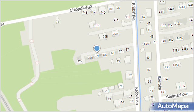 Warszawa, Krobińska, 37l, mapa Warszawy