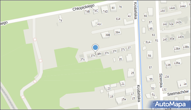 Warszawa, Krobińska, 37m, mapa Warszawy