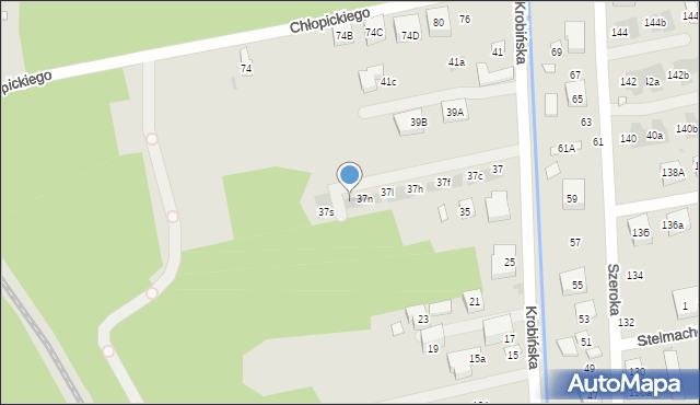 Warszawa, Krobińska, 37r, mapa Warszawy