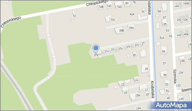 Warszawa, Krobińska, 37s, mapa Warszawy