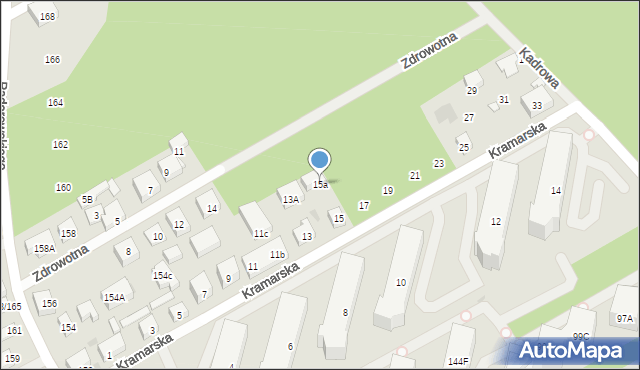 Warszawa, Kramarska, 15a, mapa Warszawy