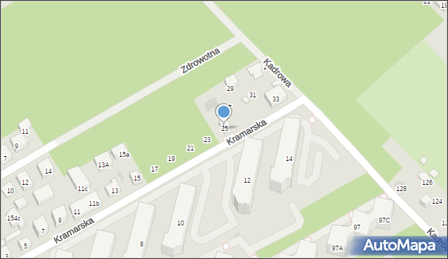 Warszawa, Kramarska, 25, mapa Warszawy