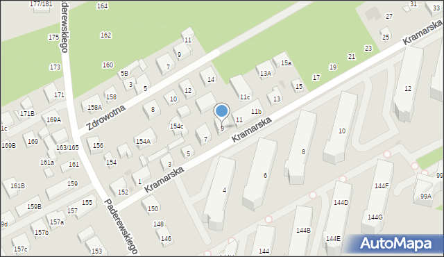 Warszawa, Kramarska, 9, mapa Warszawy