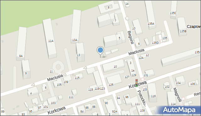 Warszawa, Króla Maciusia, 15, mapa Warszawy