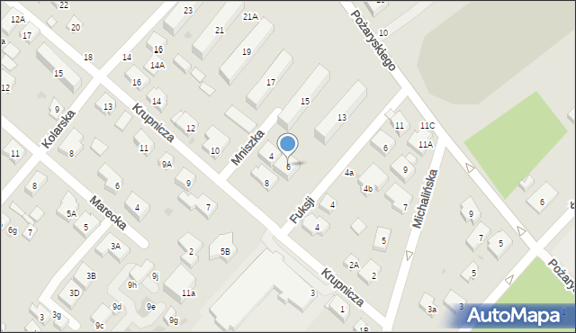 Warszawa, Krupnicza, 6, mapa Warszawy