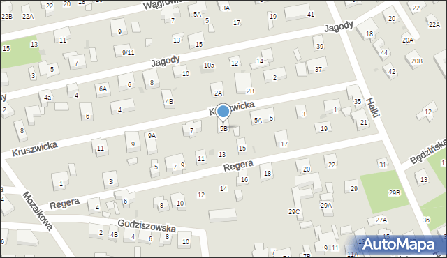 Warszawa, Kruszwicka, 5B, mapa Warszawy