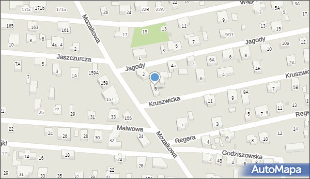 Warszawa, Kruszwicka, 8, mapa Warszawy