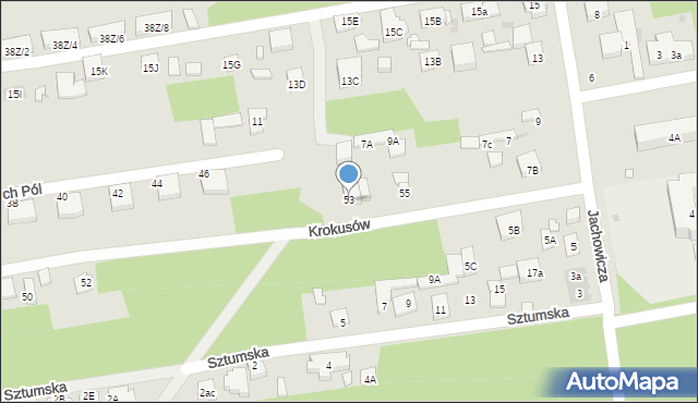 Warszawa, Krokusów, 53, mapa Warszawy