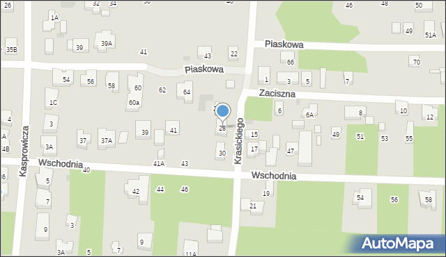 Warszawa, Krasickiego Ignacego, bp., 28, mapa Warszawy