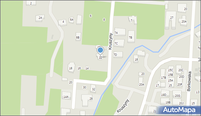 Warszawa, Kruszyny, 12, mapa Warszawy