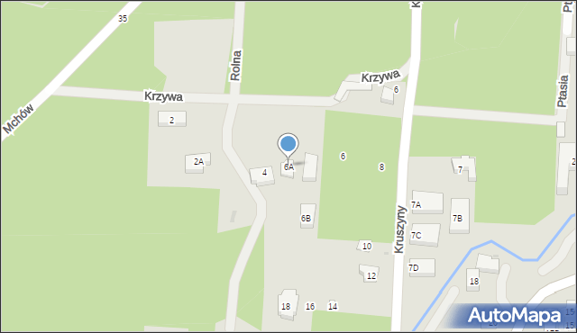 Warszawa, Krzywa, 6A, mapa Warszawy