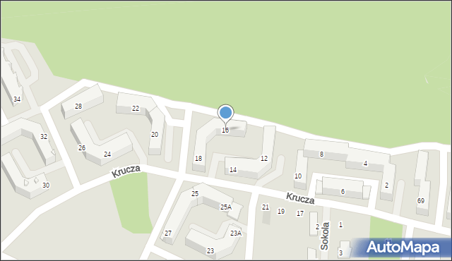 Wasilków, Krucza, 16, mapa Wasilków