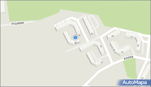 Wasilków, Krucza, 38, mapa Wasilków