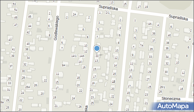 Wasilków, Kryńska, 11, mapa Wasilków